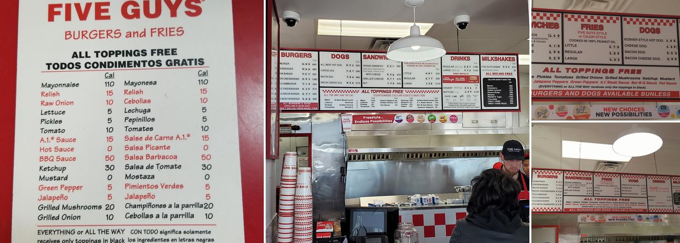 Five Guys Menu