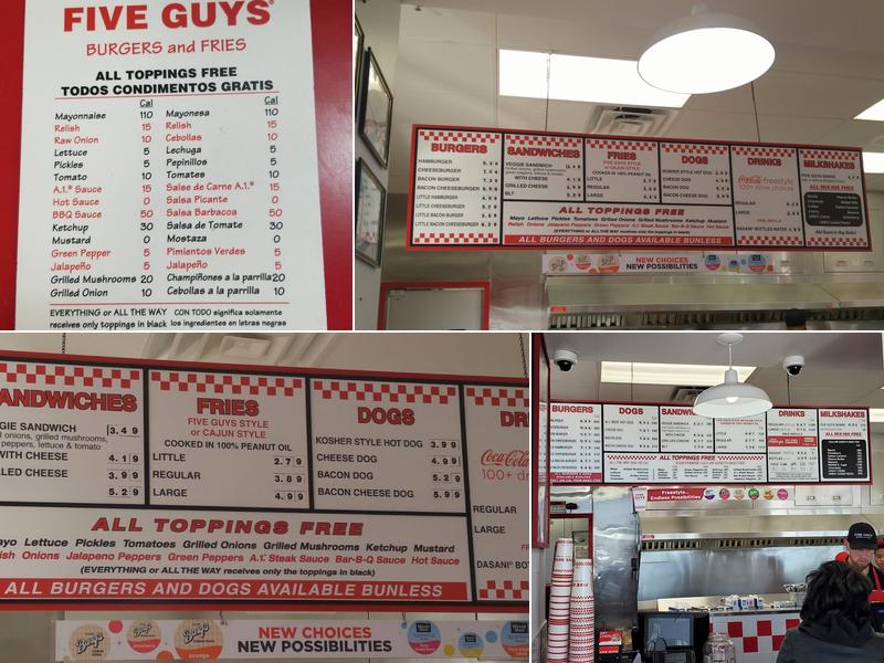 Five Guys Menu