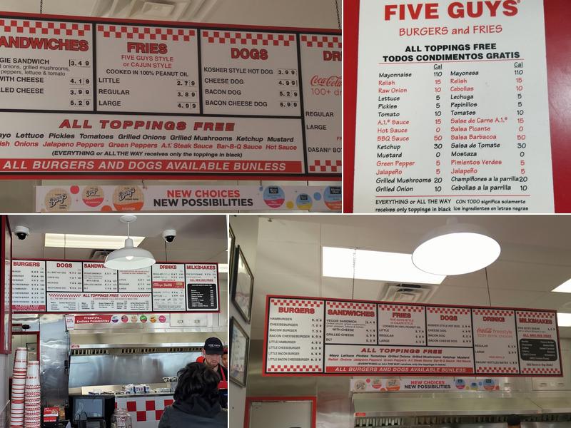 Five Guys Menu