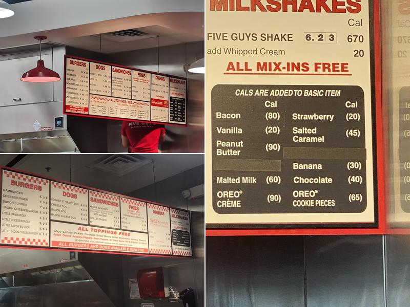 Five Guys Menu