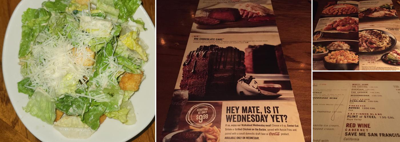 Outback Steakhouse Menu