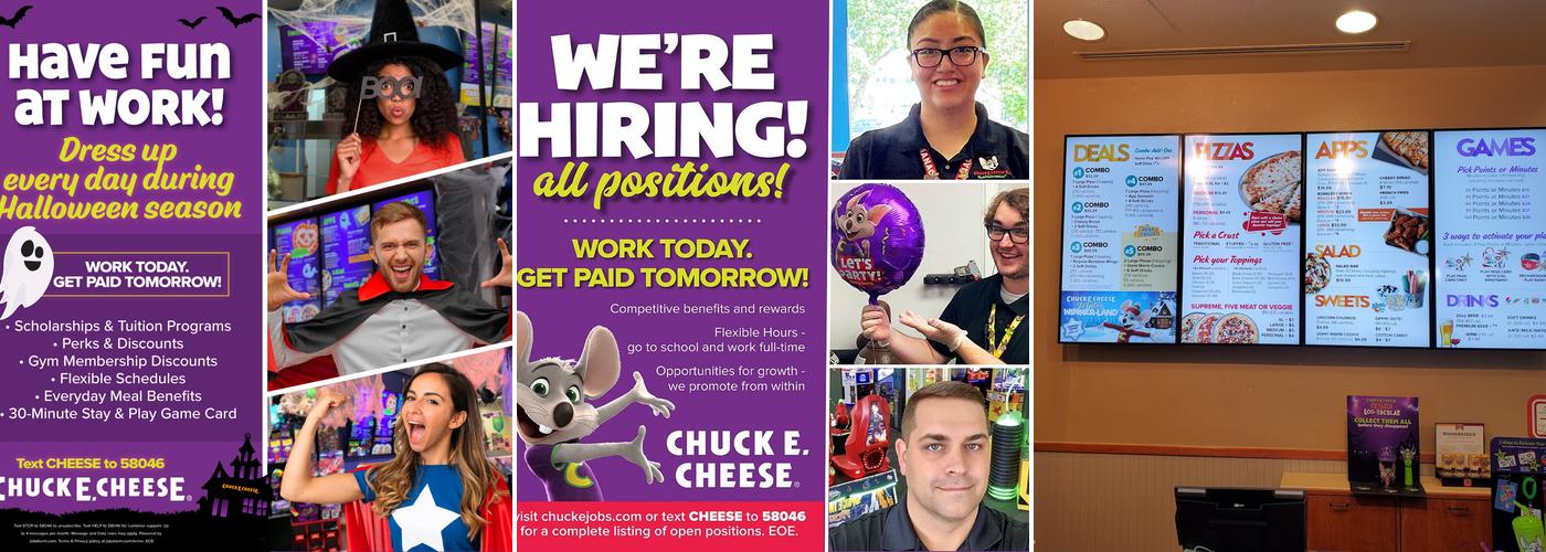 Chuck E. Cheese Menu