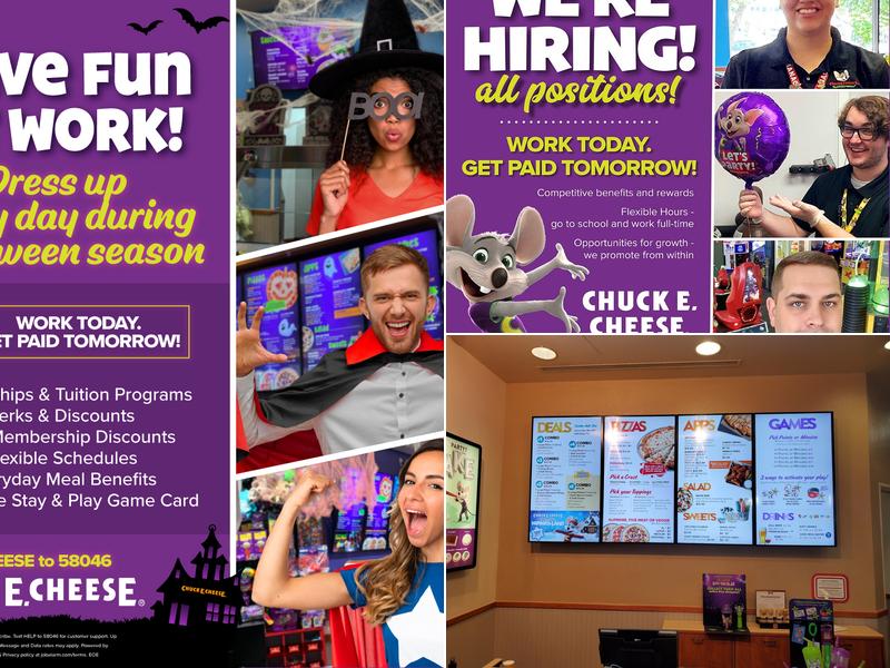 Chuck E. Cheese Menu