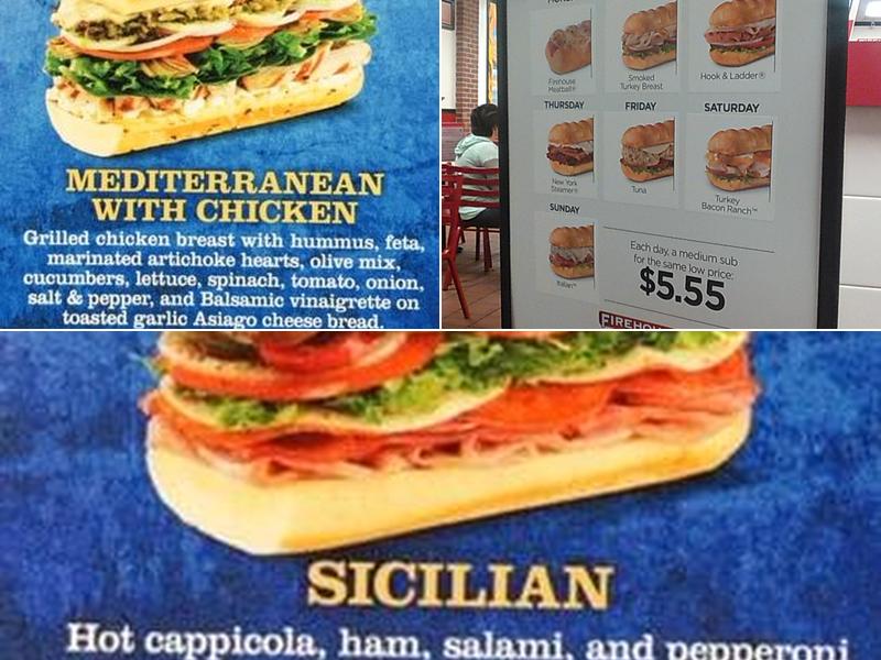 Firehouse Subs Winterwood Pavilion Menu