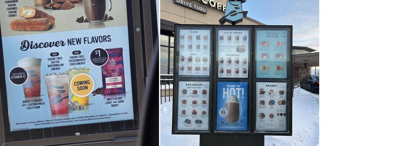 Caribou Coffee Menu