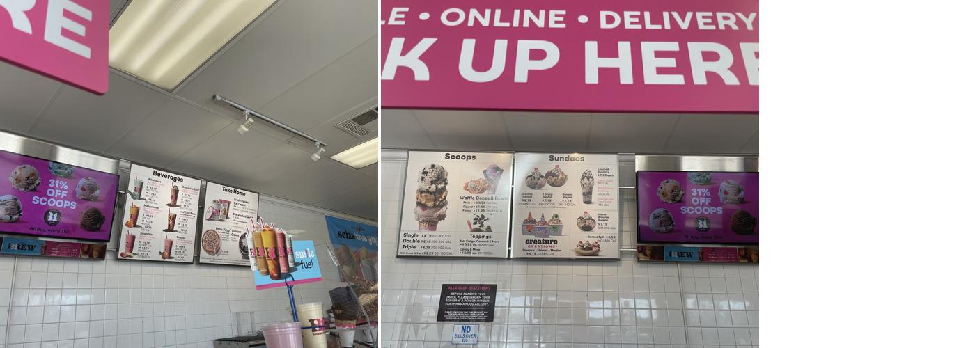 Baskin-Robbins Menu