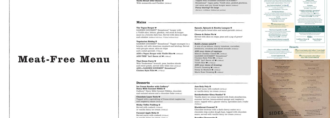 Liskeard Tavern Menu