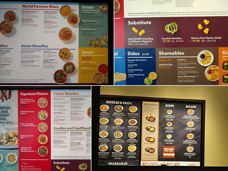 Noodles and Company Menu