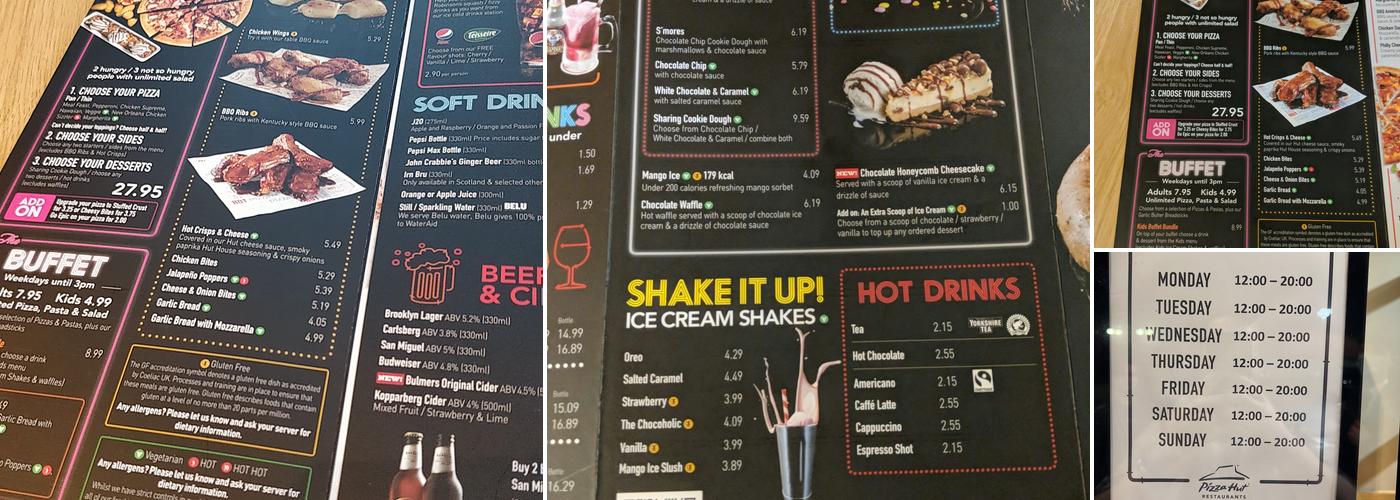 Pizza Hut Restaurants Menu