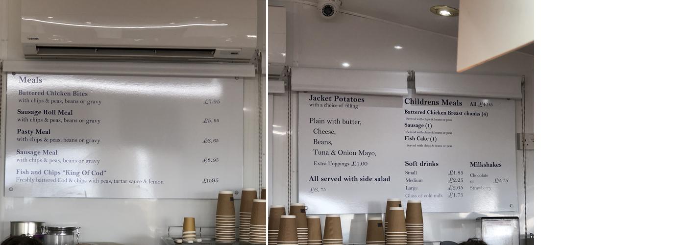 The Captains Table Cafe Menu