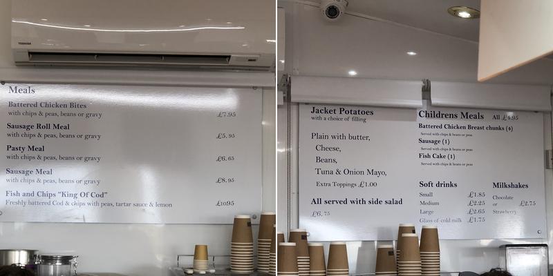 The Captains Table Cafe Menu