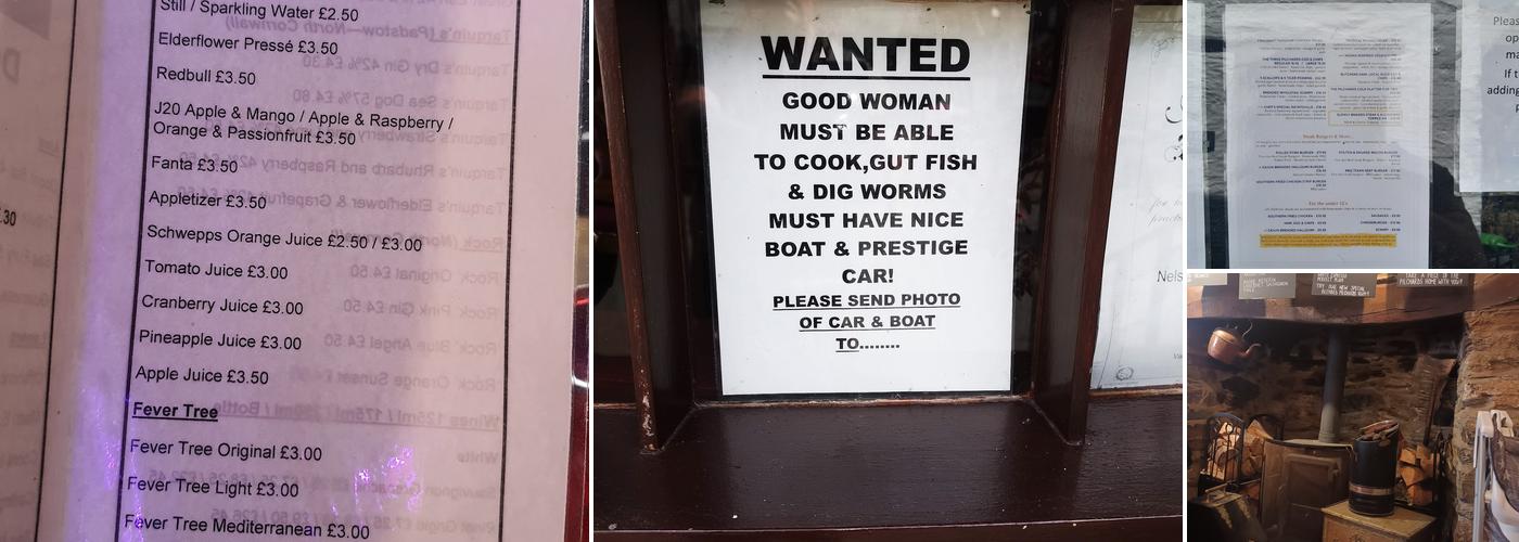 The Three Pilchards Menu