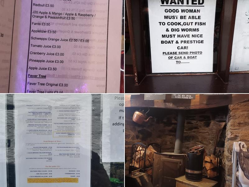 The Three Pilchards Menu