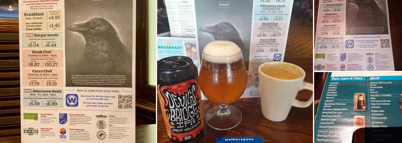 The Raven - JD Wetherspoon Menu