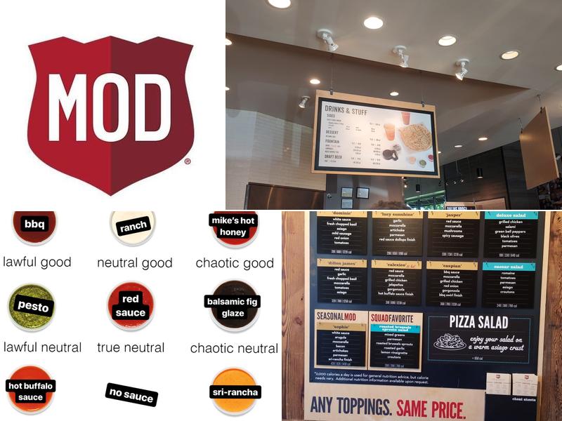 MOD Pizza Menu