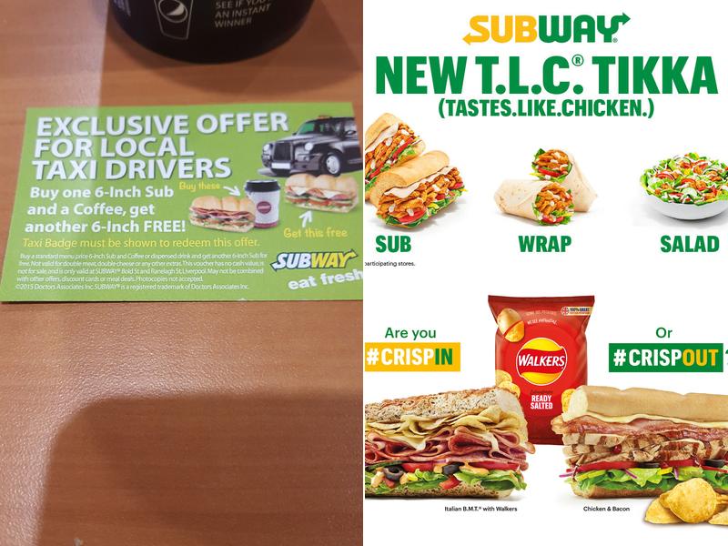 Subway Menu