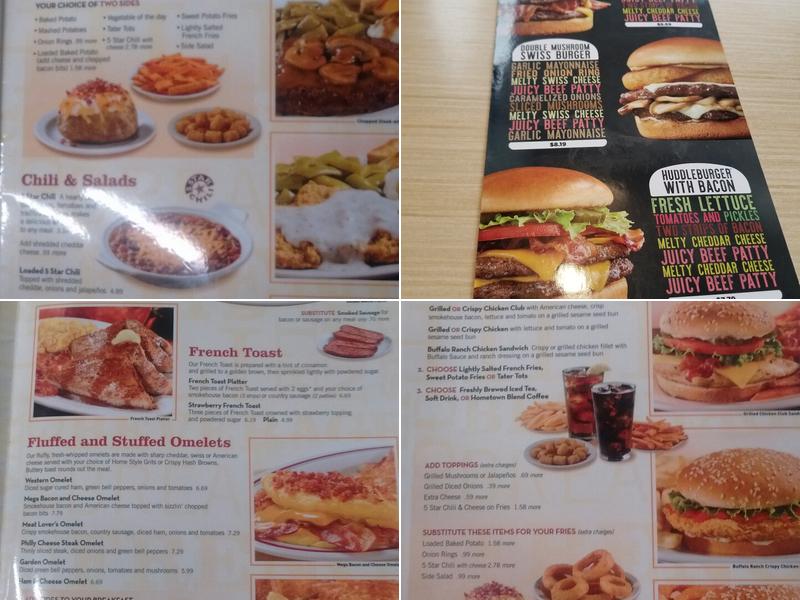 Huddle House Menu