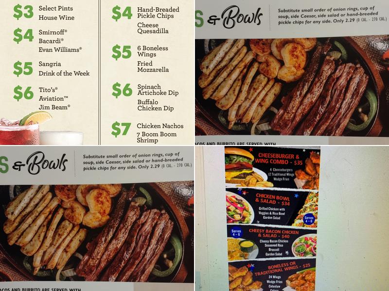 Beef 'O' Brady's Menu