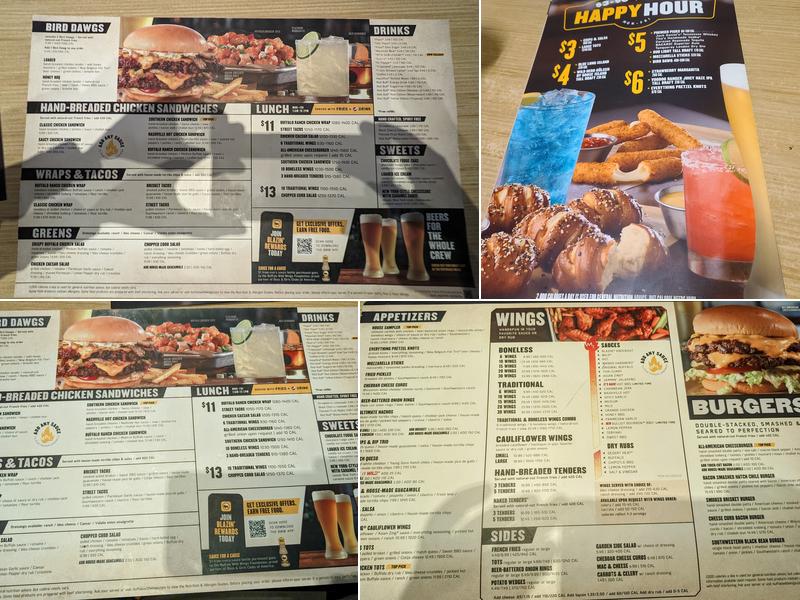 Buffalo Wild Wings Menu