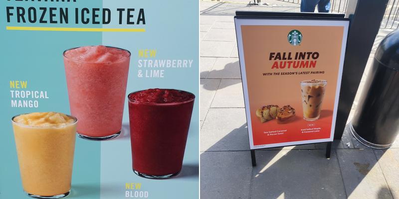 Starbucks Coffee Menu