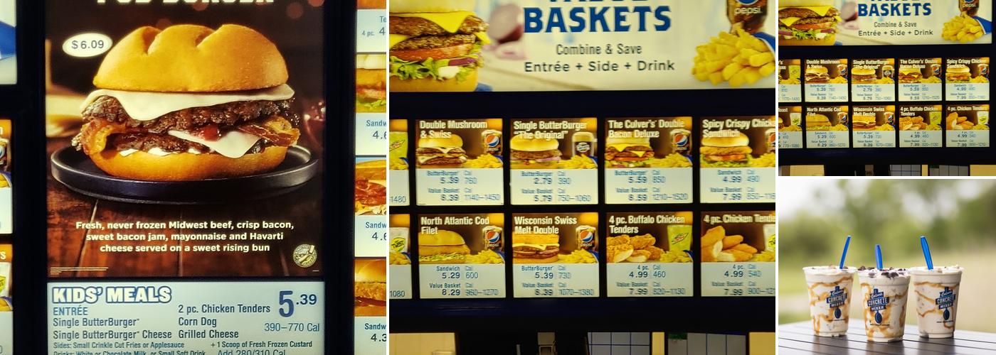 Culver’s Menu