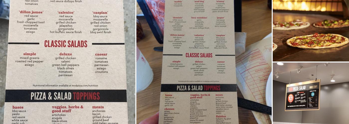 MOD Pizza Menu