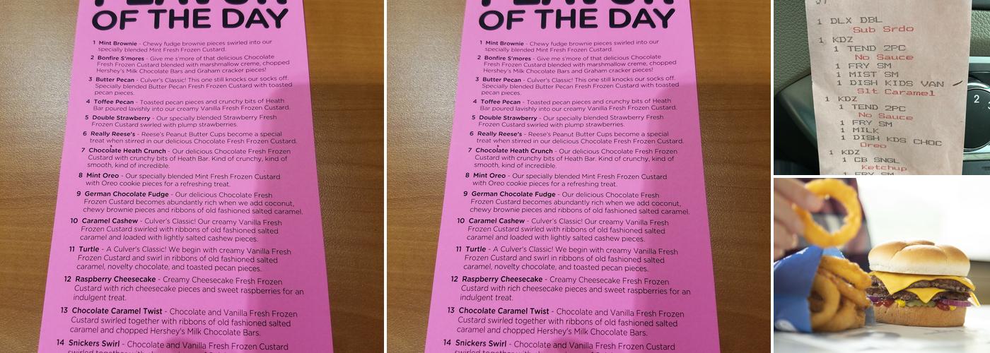 Culver’s Menu