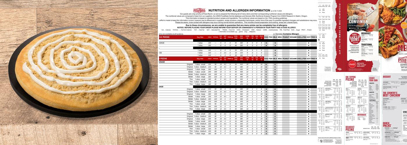 Pizza Ranch Menu