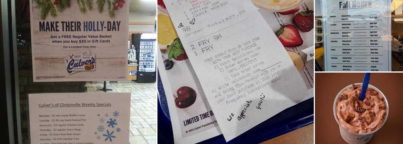 Culver’s Menu