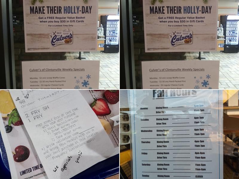 Culver’s Menu
