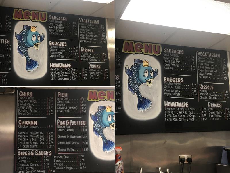 The Range Fish & Chip Shop Menu