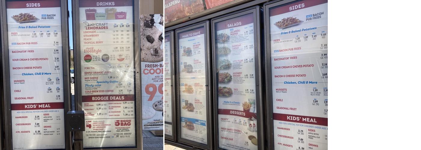 Wendy's Menu