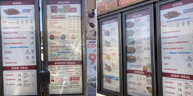 Wendy's Menu
