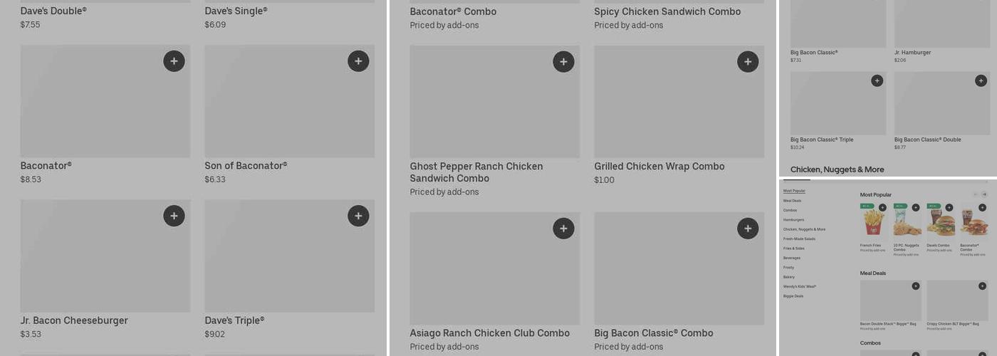 Wendy's Menu