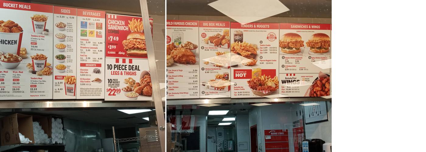KFC Menu