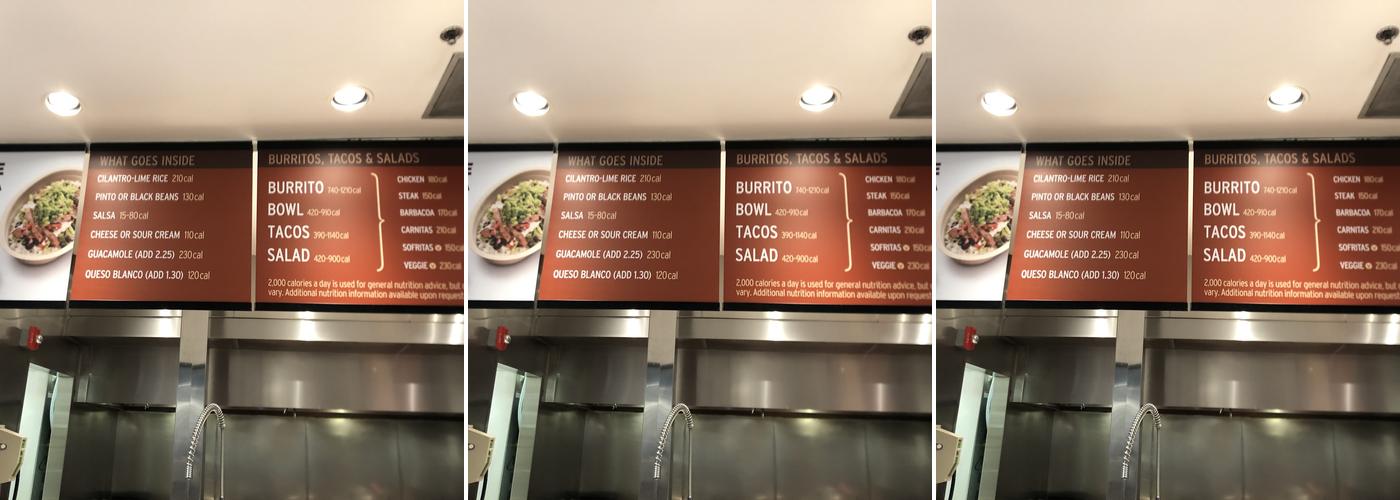 Chipotle Mexican Grill Menu