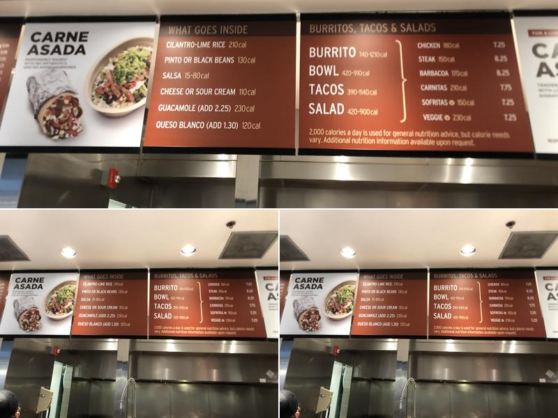 Chipotle Mexican Grill Menu