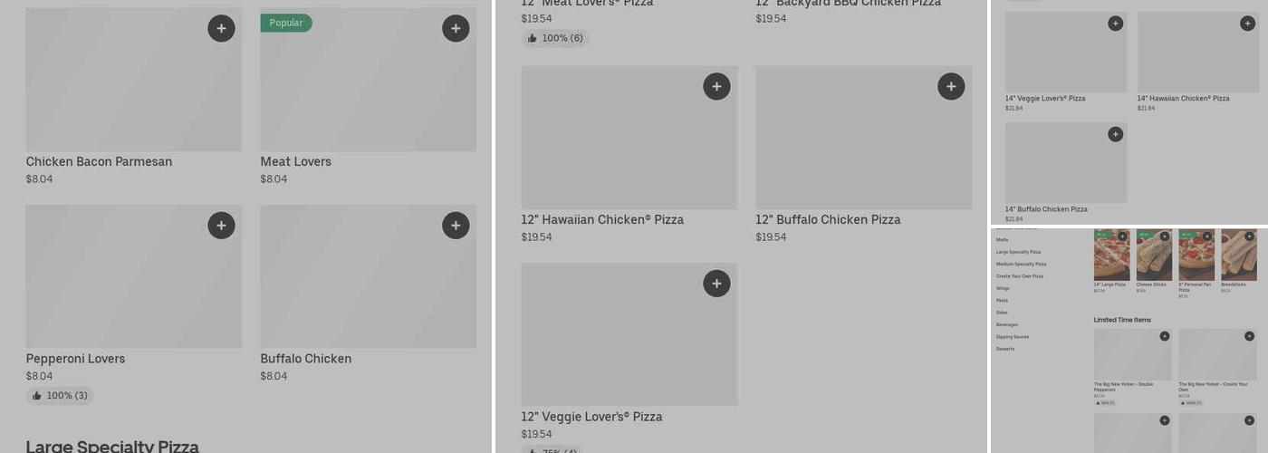 Pizza Hut Menu