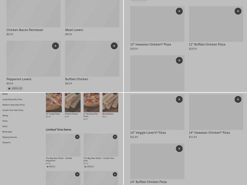 Pizza Hut Menu