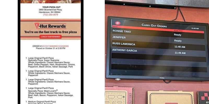 Pizza Hut Menu