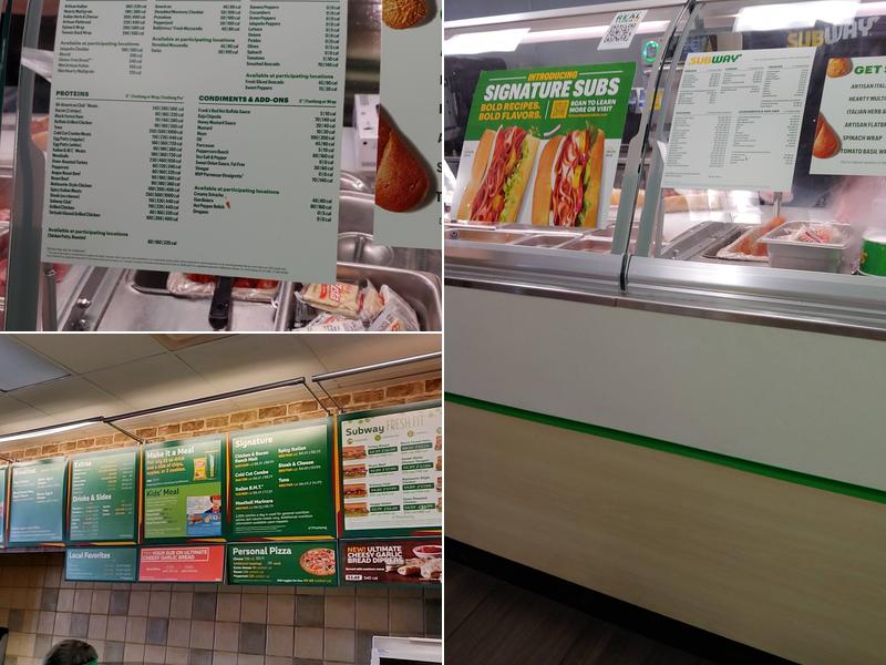 Subway Menu