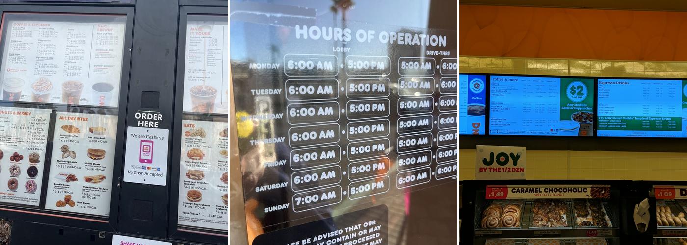 Dunkin' Menu