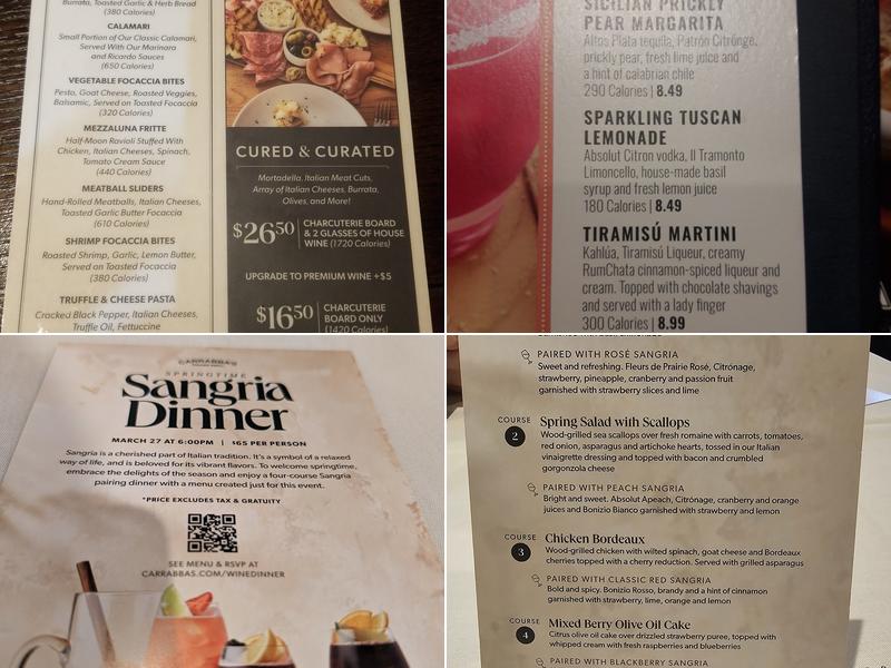Carrabba's Italian Grill Menu