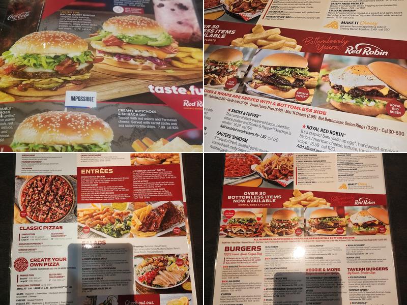 Red Robin Gourmet Burgers and Brews Menu