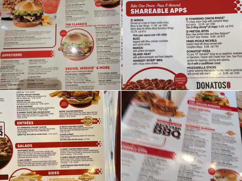 Red Robin Gourmet Burgers and Brews Menu