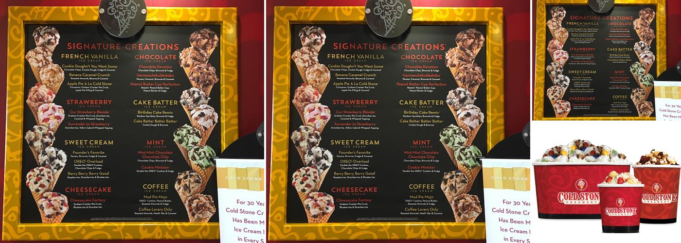 Cold Stone Creamery Menu