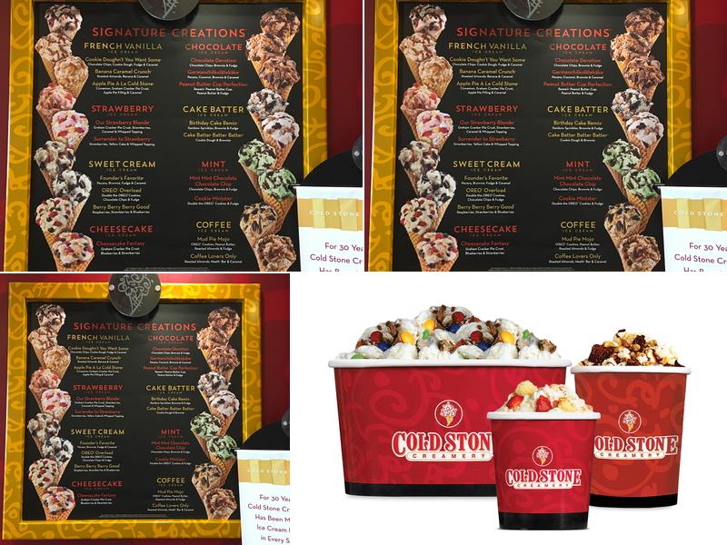 Cold Stone Creamery Menu