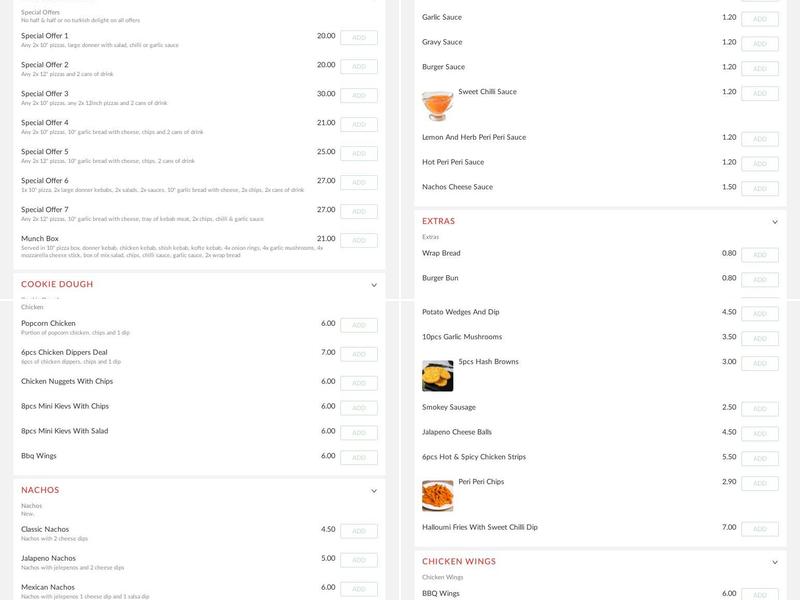 Turkish Delight Menu