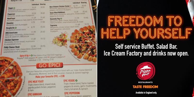 Pizza Hut Menu