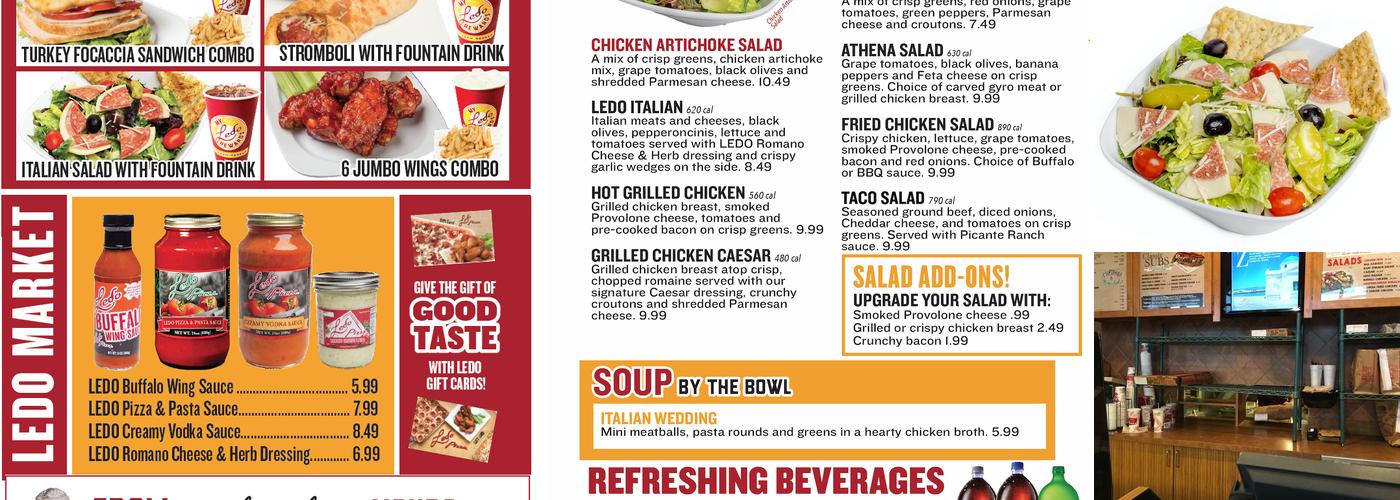 Ledo Pizza Menu